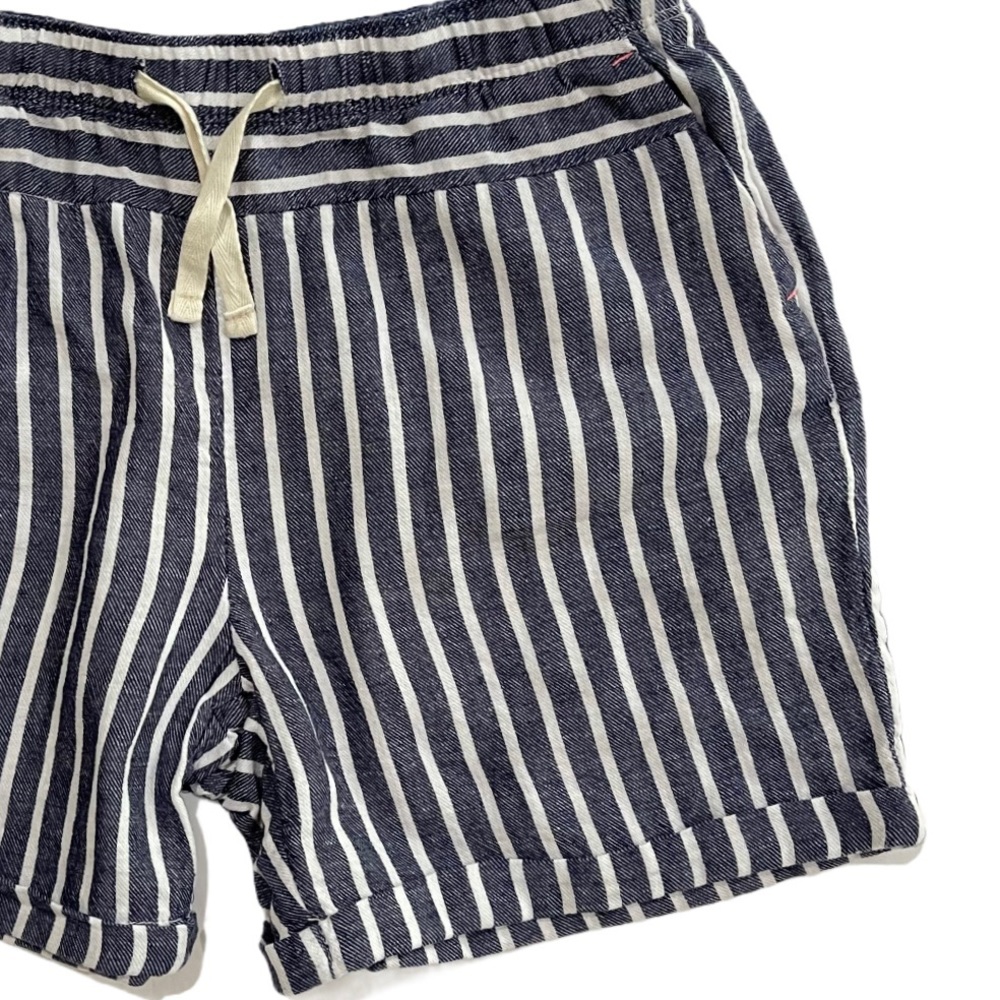 NWOT Girls Blue Sapphire Striped Drawstring Shorts - Picture 4 of 16